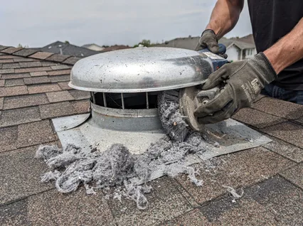 Cleaning Dryer Vent On Roof in Westerville