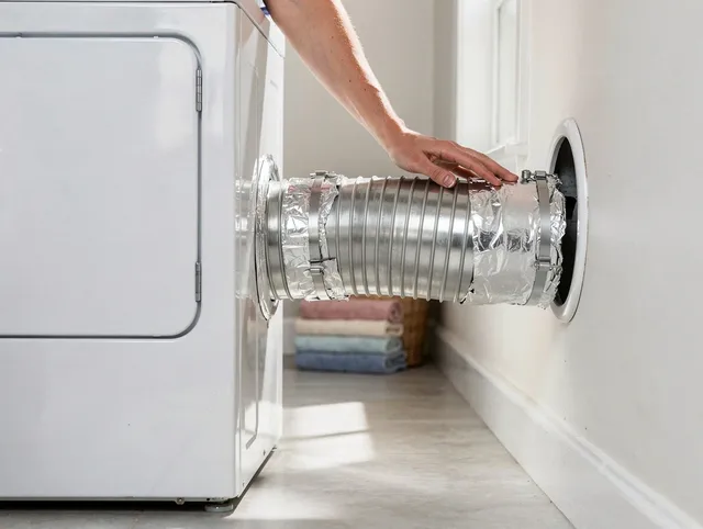 Professional dryer vent hose installation by Westerville Dryer Vent Cleaning in Westerville