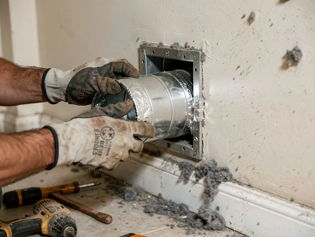 Professional dryer vent repair and installation by Westerville Dryer Vent Cleaning in Westerville